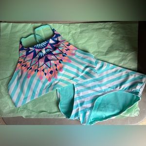 Justice 2 piece Swimsuit, Size 16, VGUC